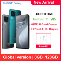 Cubot X50 2021 nowy smartfon 64MP Quad Camera 8GB + 128GB 6.67 "FHD + duży wyświetlacz NFC wersja globalna Android 11 telefon komórkowy 1